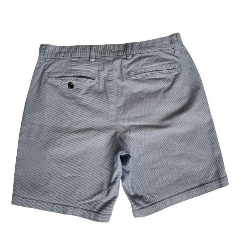 Old Navy Men's Ultimate Slim Micro-Stripe Chino Shorts Mini Blue Striped Size 30 - Picture 4 of 12